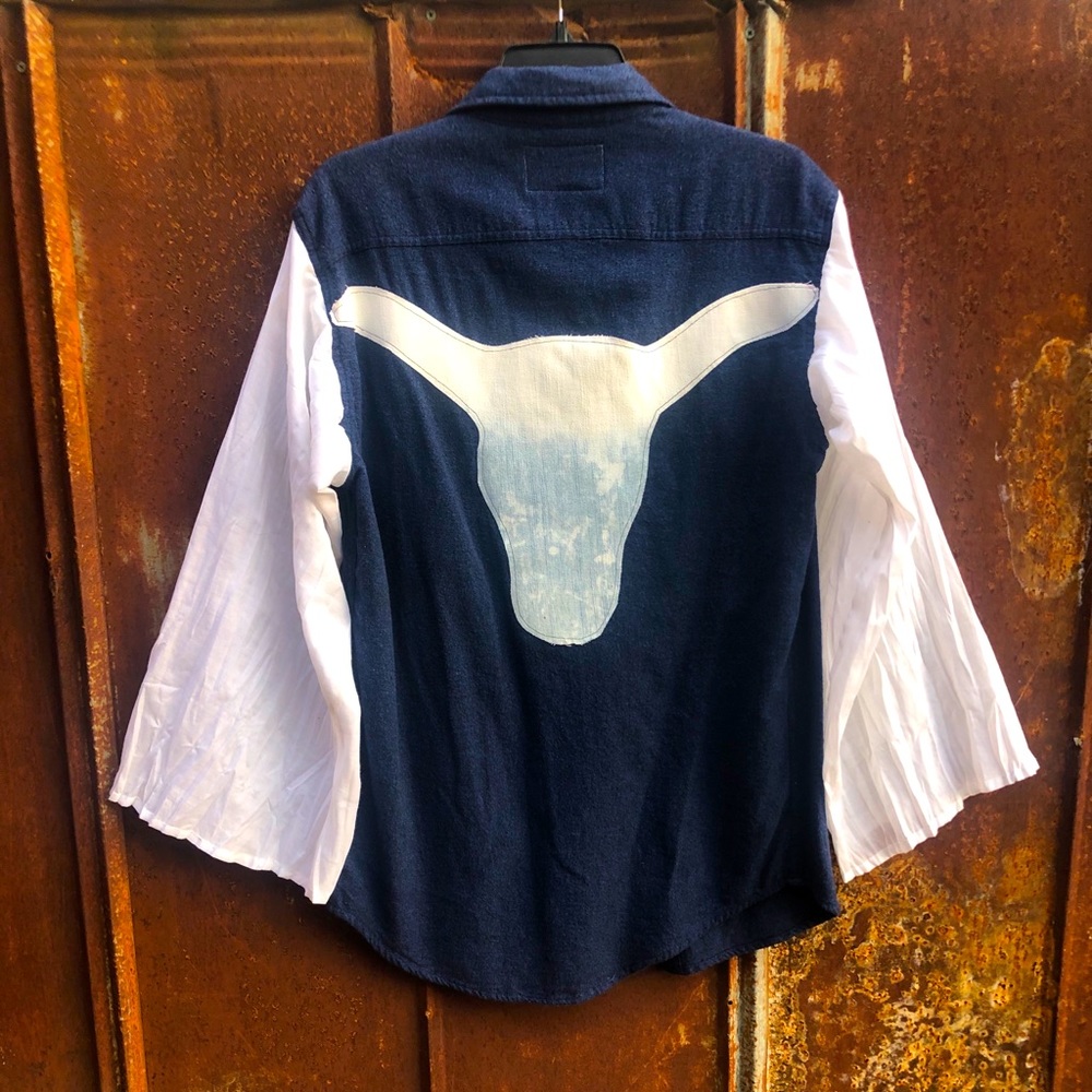 Vintage women’s up-cycled western shirt